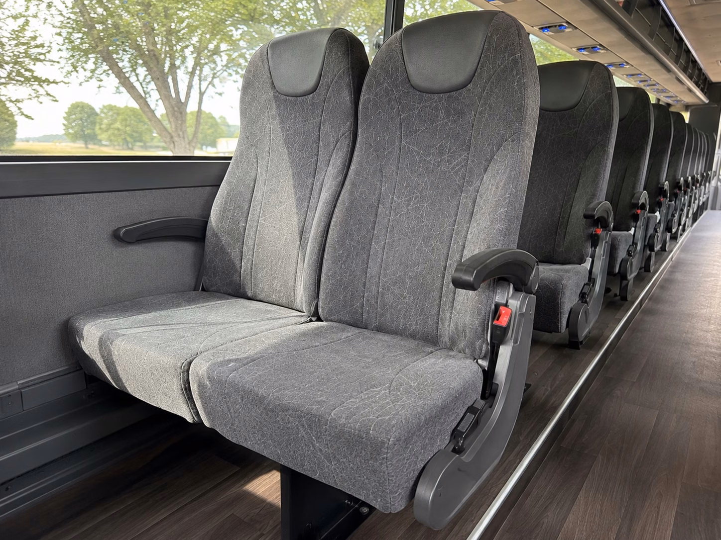 fort worth charter bus interior
