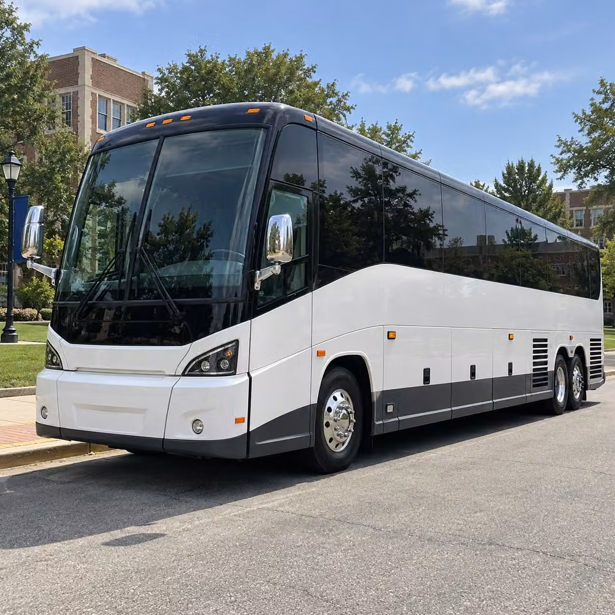 fort worth charter bus rental exterior