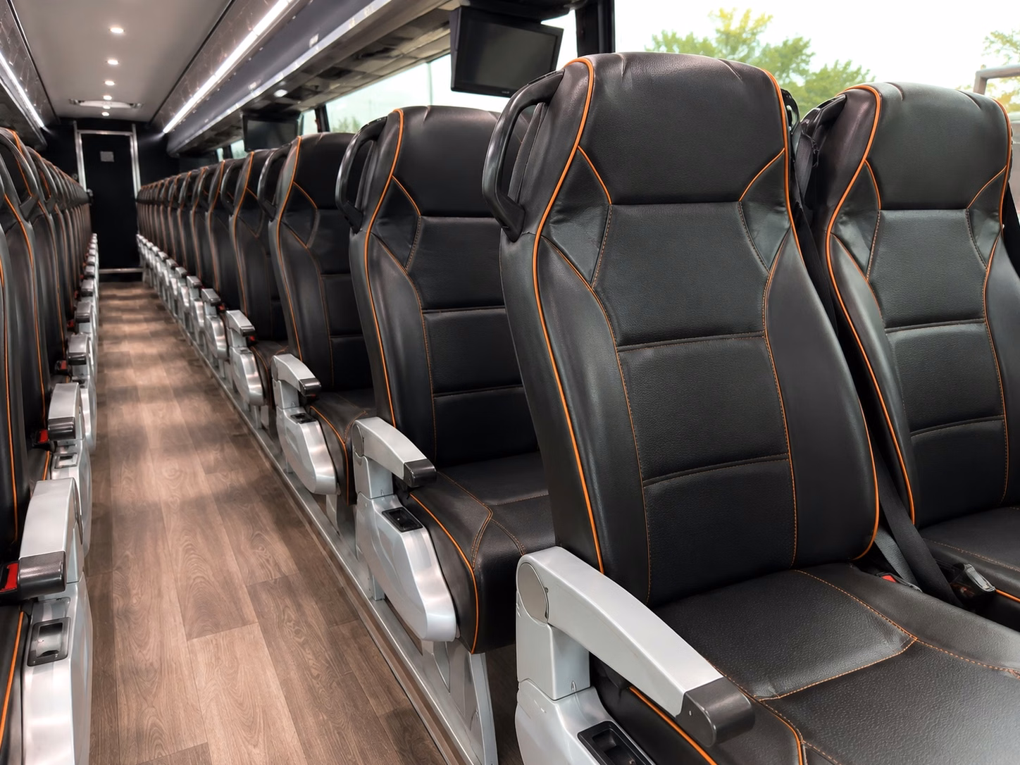 fort worth charter bus rental interior